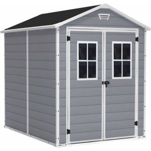 Abri de jardin 4,4 m² avec plancher KETER en résine Premium 86 Gris