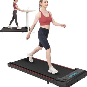 Tapis de Course- Tapis de Marche- Citysports- Noir avec Rouge - Moteur 440W - Vitesse 1.0-6.0km/h-Télécommande