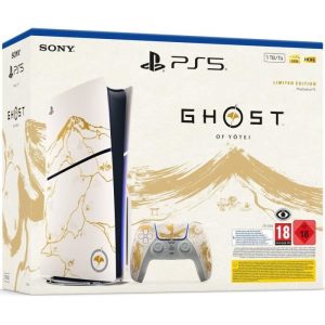 Console PS5 Standard - Édition limitée Ghost of Yōtei - Gold + Jeu Ghost of Yōtei (code de téléchargement)